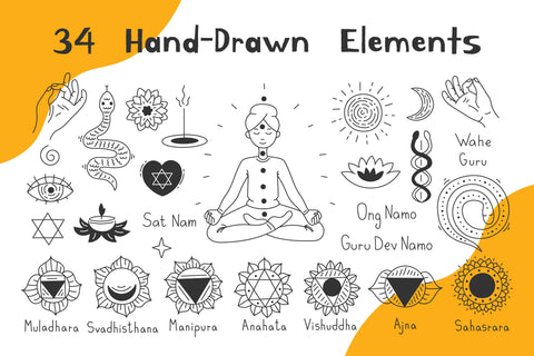 Kundalini Yoga Doodles PNG Clipart Sublimation Rin Green 