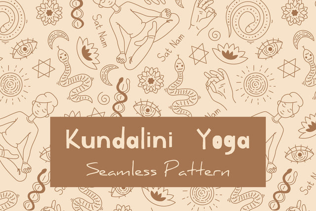 Kundalini Yoga Seamless Pattern PNG JPG EPS Digital Pattern Rin Green 