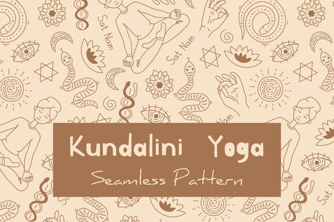 Kundalini Yoga Seamless Pattern PNG JPG EPS Digital Pattern Rin Green 
