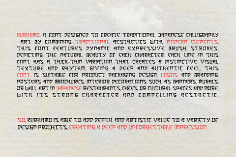 Kurhamo - Japanese Brush Font Font Mozzatype 