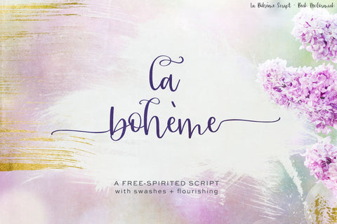 La Boheme Script Font Beck McCormick 