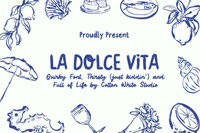 La Dolce Vita Font Cotton White Studio 