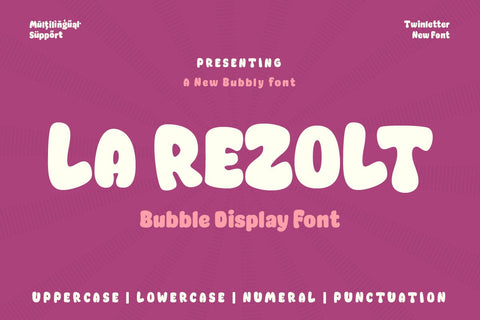 La Rezolt - Bubble Display Font Font twinletter 