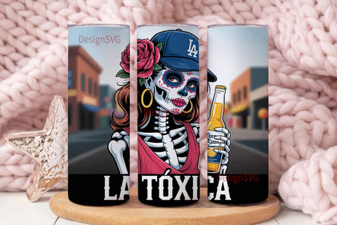 La Toxica Dodgers Tumbler Wrap Sublimation DesignSVG 