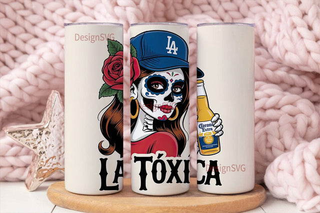 La Toxica Dodgers Tumbler Wrap Sublimation DesignSVG 