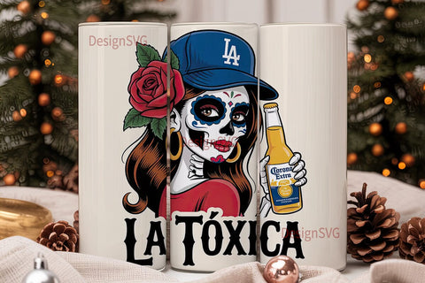 La Toxica Dodgers Tumbler Wrap Sublimation DesignSVG 
