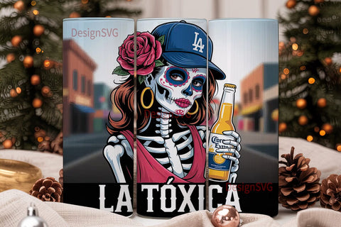 La Toxica Dodgers Tumbler Wrap Sublimation DesignSVG 