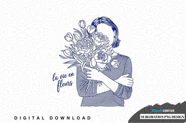 La vie en fleurs sublimation png design Sublimation Regulrcrative 