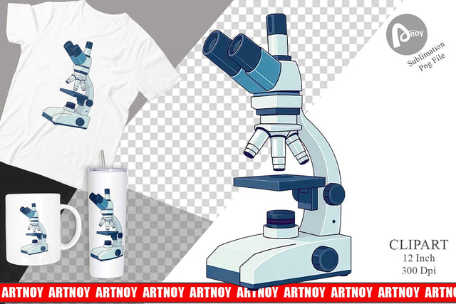Lab Microscope Clipart Sublimation artnoy 