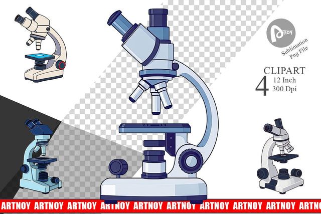 Lab Microscope Clipart Sublimation artnoy 