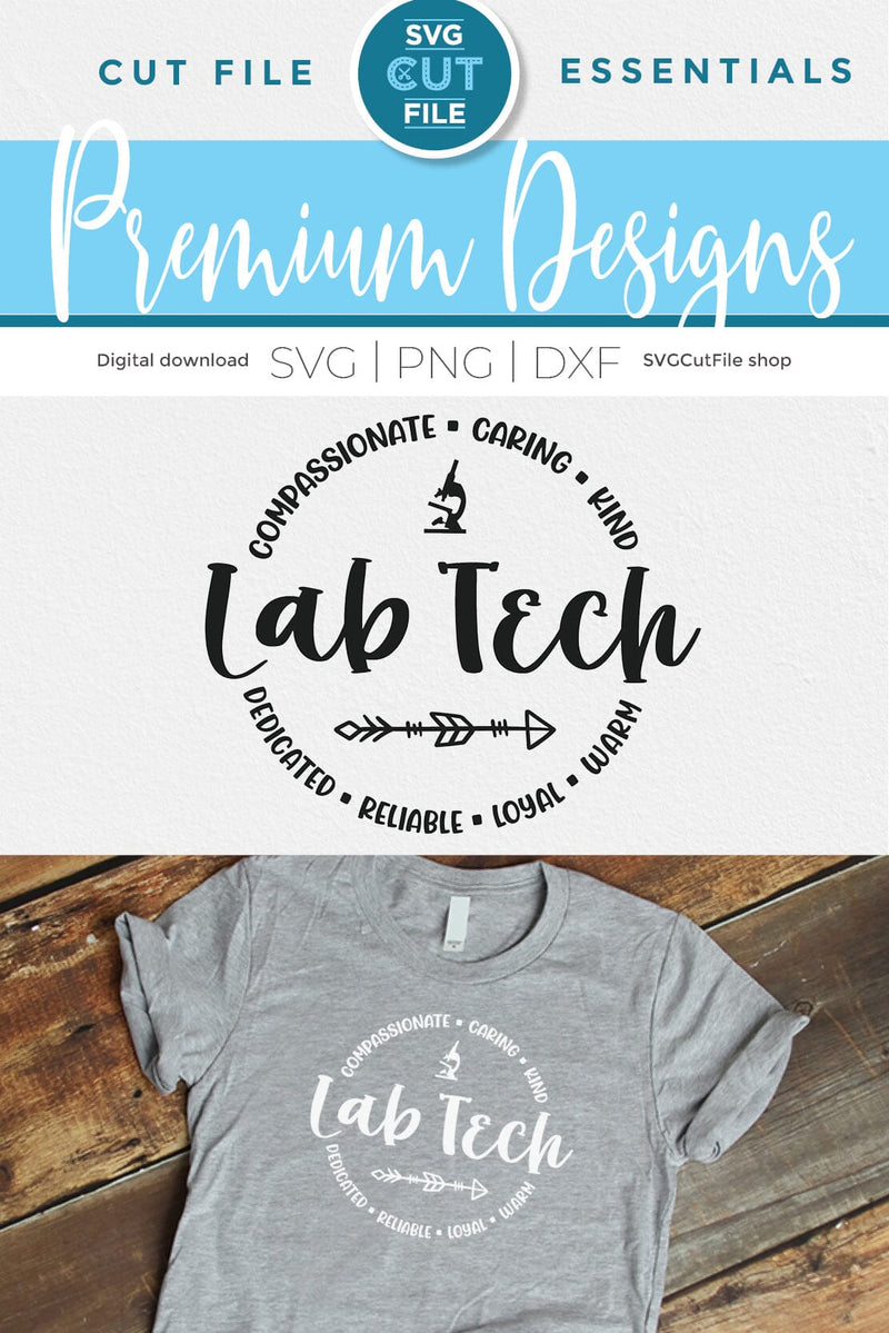 Lab tech svg with round circle for men or women - So Fontsy