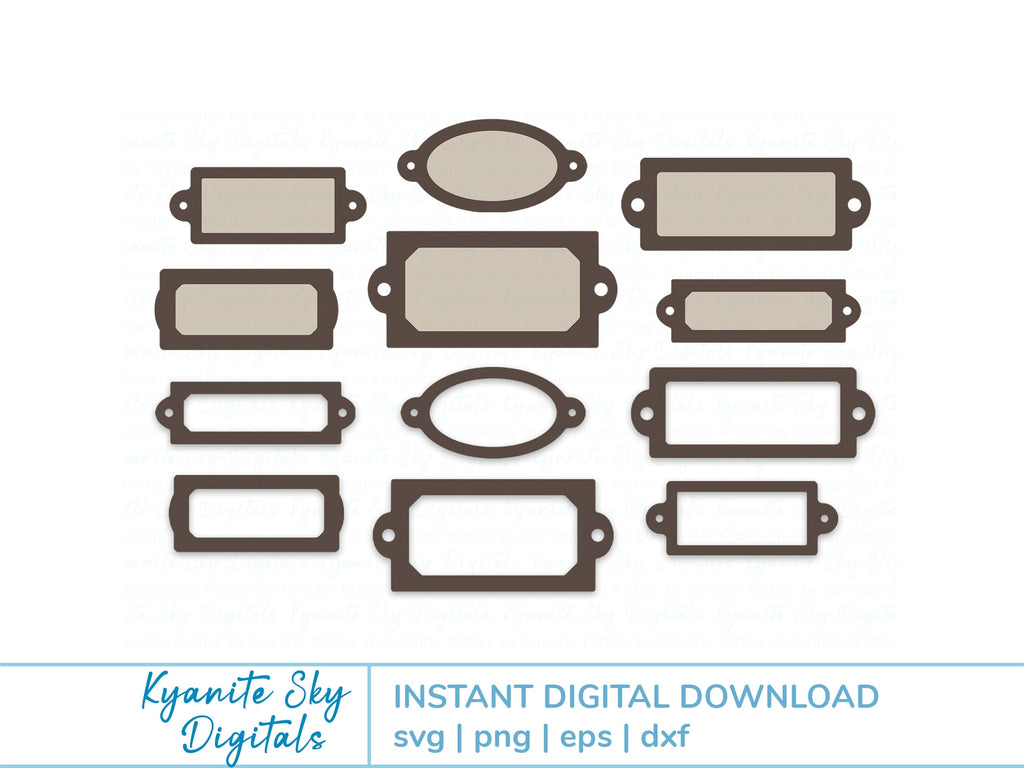 Label Frames SVG Bundle bookplate library office label frames vol.1 ...