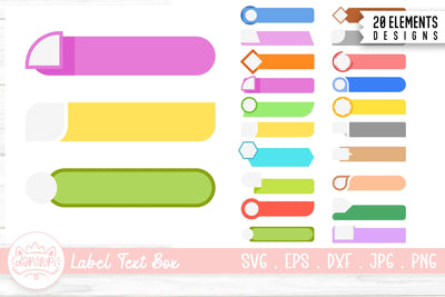 Label text box elements for infographic elements SVG dapiyupi store 