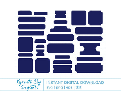 Labels and Tabs SVG Bundle office labels file tab shapes vol.1 SVG Kyanite Sky Digitals 