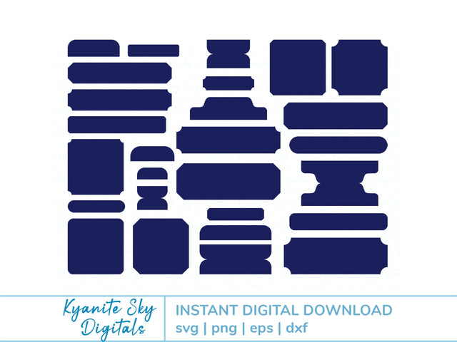 Labels and Tabs SVG Bundle office labels file tab shapes vol.1 SVG Kyanite Sky Digitals 