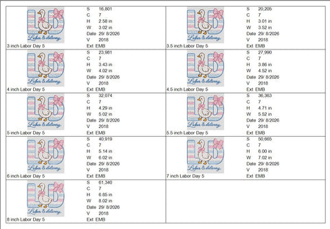 Labor and Delivery Nurse Machine Embroidery Design – L&D Goose Bow Maternity Nurse Design Embroidery/Applique DESIGNS PatternFeed8 