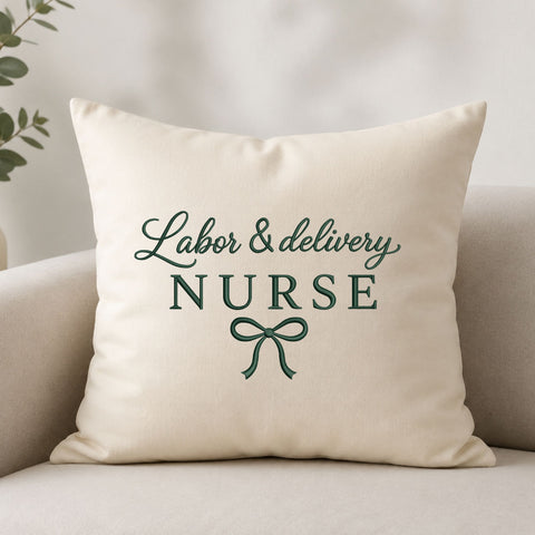 Labor and Delivery Nurse Machine Embroidery Design – L&D Nurse Bow Embroidery File Embroidery/Applique DESIGNS PatternFeed8 