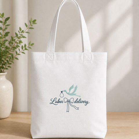Labor and Delivery Stork Machine Embroidery Design – L&D Nurse Baby Birth Bow Embroidery File Embroidery/Applique DESIGNS PatternFeed8 