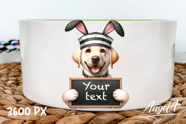 Labrador clipart / Easter dog / bad bunny, funny dog clipart Sublimation Angelina Semenova 