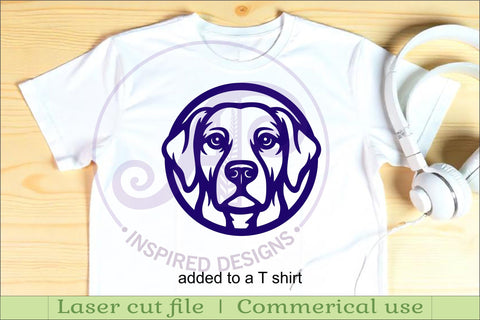 Labrador Dog Wall Art SVG Laser Cut Dog Face Circle Sign SVG APInspireddesigns 
