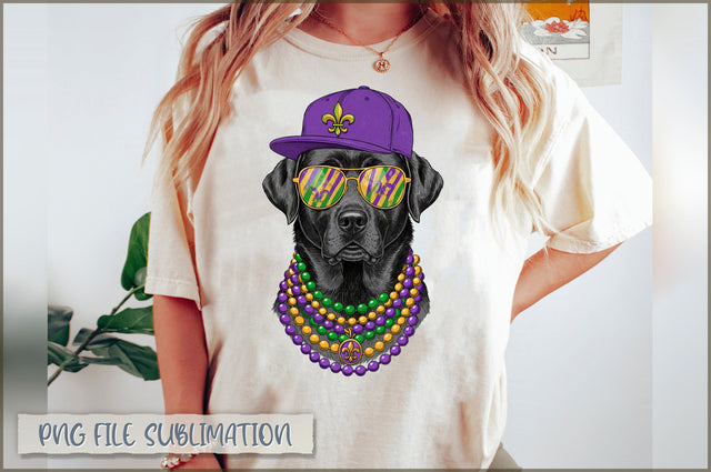 Labrador Mardi Gras Dog Hunting PNG Sublimation Shetara Begum 