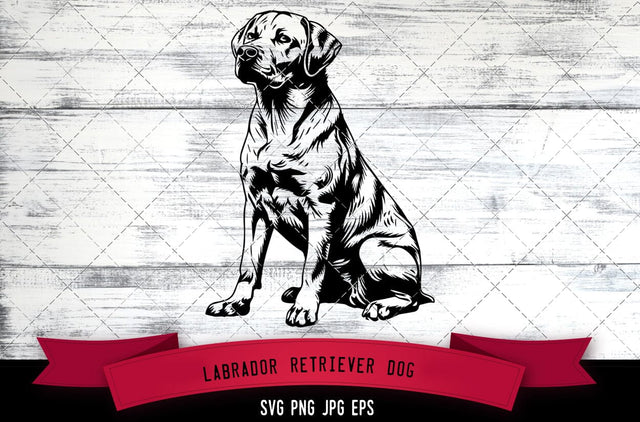 Labrador Retriever Dog SVG, Dog SVG, Logo - Digital Download with Commercial License for Cricut, Silhouette, Scan N Cut Crafting SVG Loveleen Kaur 