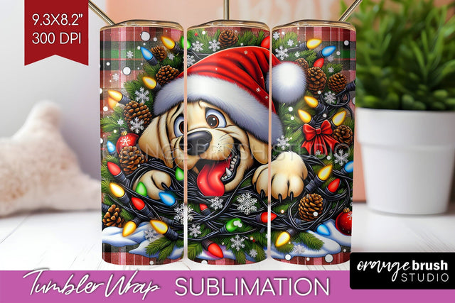Labrador Retriever Funny Christmas Dog Tumbler Wrap Sublimation OrangeBrushStudio 