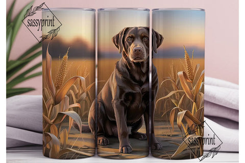Labrador Retriever Sunset 20oz Tumbler Sublimation sassyprint 