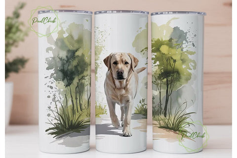 Labrador Retriever Tumbler Wrap Sublimation PixelChick 
