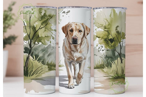 Labrador Retriever Tumbler Wrap Sublimation PixelChick 