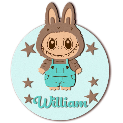 Labubu Name Sign for Baby Room SVG LaserCutano 