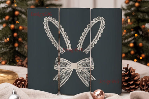 Lace Bunny Ears Bow 20oz Tumbler Sublimation DesignSVG 