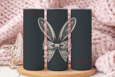 Lace Bunny Ears Bow 20oz Tumbler Sublimation DesignSVG 