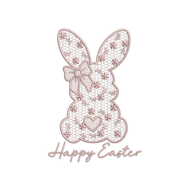 Lace Easter Bunny Embroidery Design, 4 sizes, Instant Download Embroidery/Applique DESIGNS Nino Nadaraia 