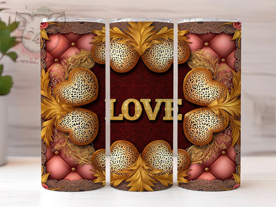 Lace Heart Valentine's Day Tumbler Wrap, Love and Hearts Wrap, 20oz Sublimation Tumbler, Lace Heart Design, Romantic Drinkware, Cute Valentine's Gift, Heart Pattern Tumbler Sublimation Lara' s Designs 