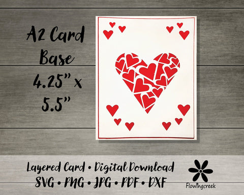 Lace Hearts 3D Layered Greeting Card SVG Cut File Easy DIY for Birthday, Anniversary, or Valentine’s Day 3D Paper Flowingcreek 