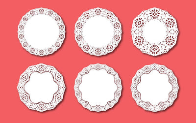 Lace Paper Cut Round Frame Decor Bundle SVG naemmiah021 