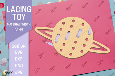 Lacing Toys. Educational Toy Laser Cut. Planet SVG SVG Evgenyia Guschina 