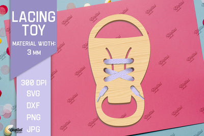 Lacing Toys. Educational Toy Laser Cut. Sneakers SVG SVG Evgenyia Guschina 