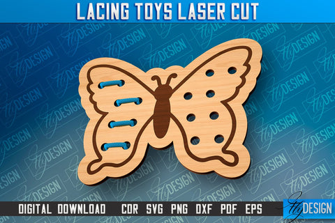 Lacing Toys Laser Cut | Toys Laser Cut Design | CNC Files SVG Fly Design 