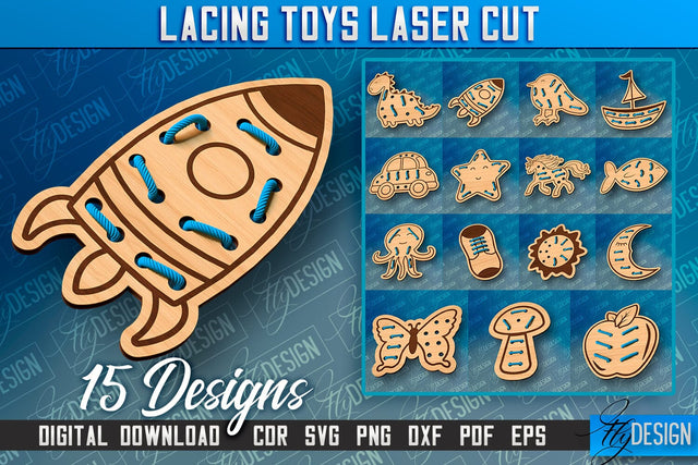 Lacing Toys Laser Cut | Toys Laser Cut Design | CNC Files SVG Fly Design 