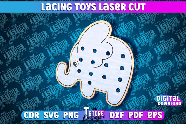 Lacing Toys Laser Cut | Toys Laser Cut Design | CNC Files SVG The T Store Design 