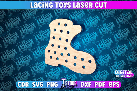 Lacing Toys Laser Cut | Toys Laser Cut Design | CNC Files SVG The T Store Design 