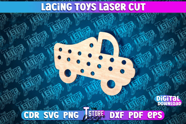 Lacing Toys Laser Cut | Toys Laser Cut Design | CNC Files SVG The T Store Design 