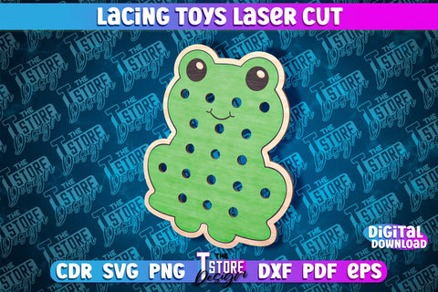 Lacing Toys Laser Cut | Toys Laser Cut Design | CNC Files SVG The T Store Design 