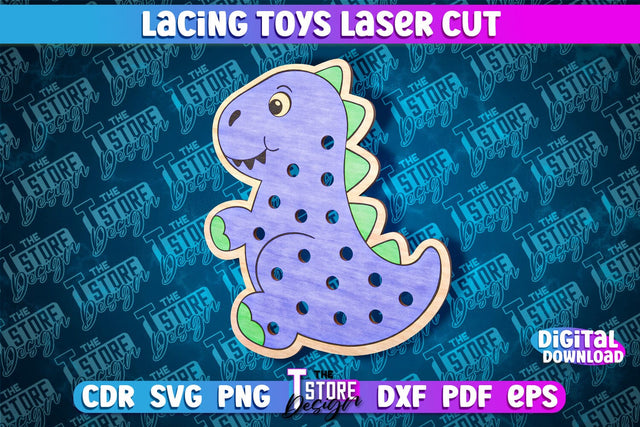 Lacing Toys Laser Cut | Toys Laser Cut Design | CNC Files SVG The T Store Design 