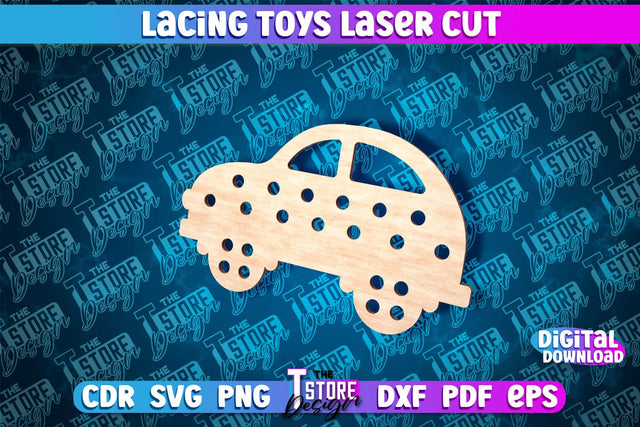 Lacing Toys Laser Cut | Toys Laser Cut Design | CNC Files SVG The T Store Design 