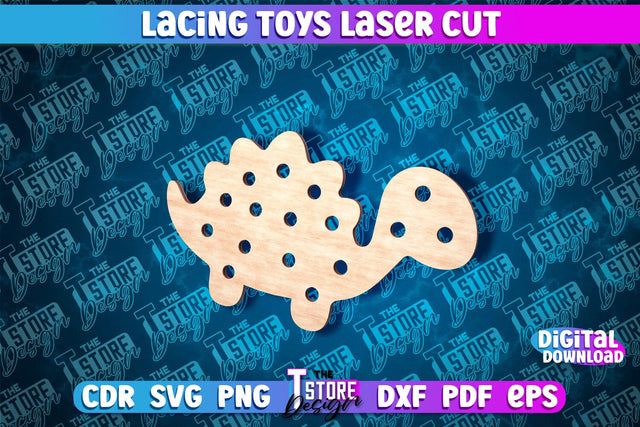 Lacing Toys Laser Cut | Toys Laser Cut Design | CNC Files SVG The T Store Design 