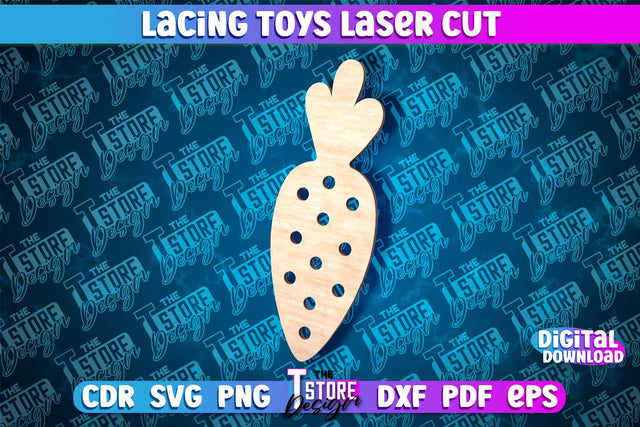 Lacing Toys Laser Cut | Toys Laser Cut Design | CNC Files SVG The T Store Design 