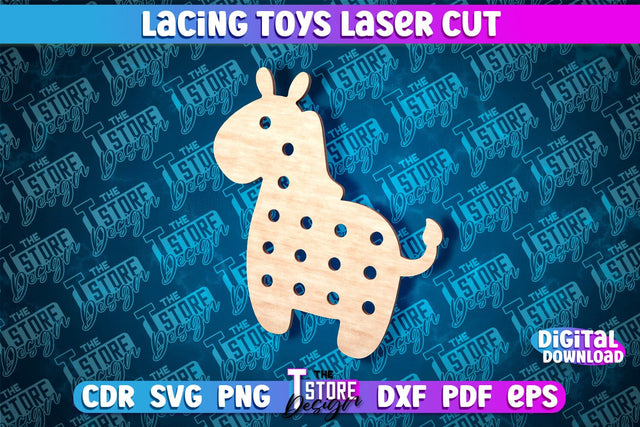 Lacing Toys Laser Cut | Toys Laser Cut Design | CNC Files SVG The T Store Design 